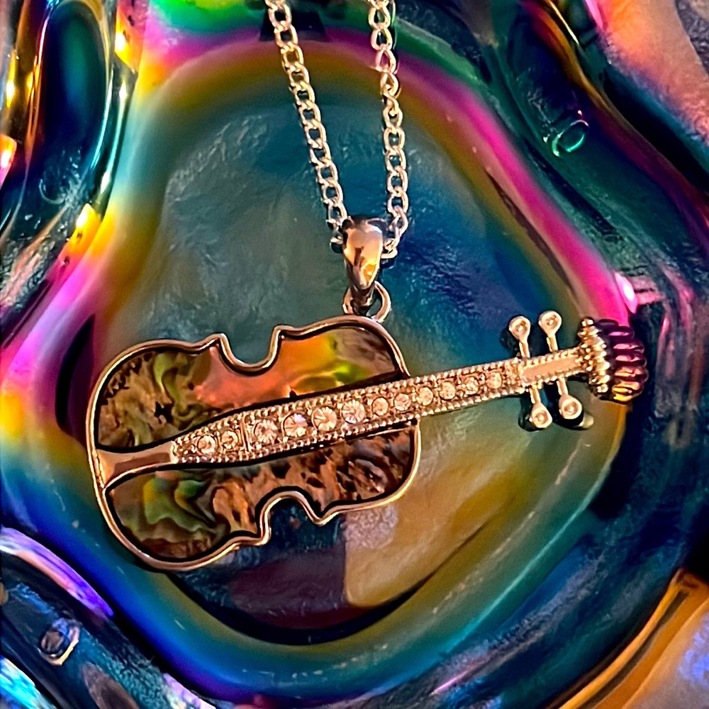 Abalone Guitar Necklace